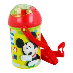 Пляшка Stor Disney Міккі Маус Акварелі з ремінцем 450 мл пластикова (Stor-44269)