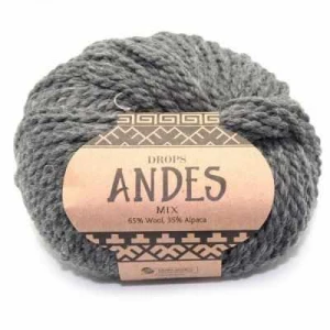 Пряжа, DROPS, Пряжа DROPS Andes Цвет.0519m Dark grey/т.серый